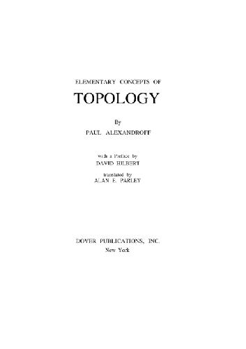 دانلود نسخه کامل کتاب Elementary concepts in Topology