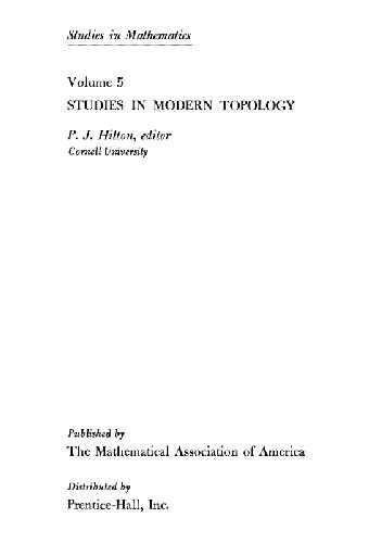 دانلود نسخه کامل کتاب Studies in modern topology