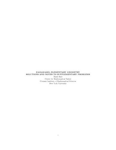 دانلود نسخه کامل کتاب Solutions and Notes to Supplementary Problems
