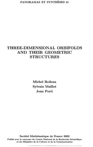 دانلود نسخه کامل کتاب Three-Dimensional Orbifolds and Their Geometric Structure