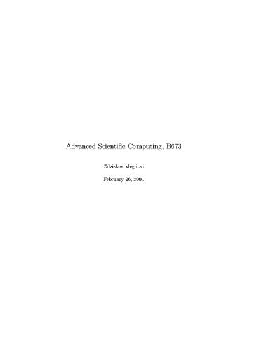 دانلود نسخه کامل کتاب Advanced scientific computing (B673)