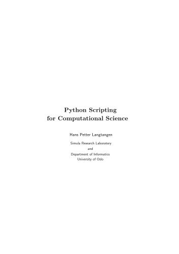 دانلود نسخه کامل کتاب Python Scripting For Computational Science