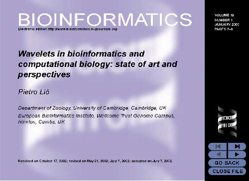 دانلود نسخه کامل کتاب Wavelets in bioinformatics and computational biology