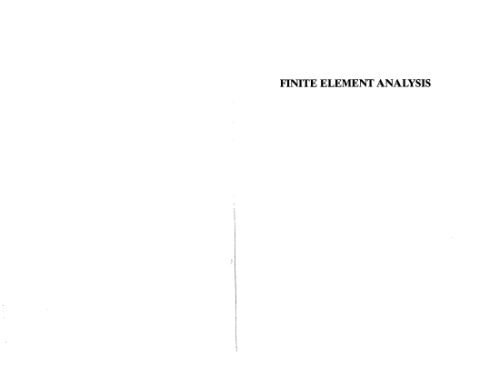 دانلود نسخه کامل کتاب Finite element method. Theory and analysis with ANSYS