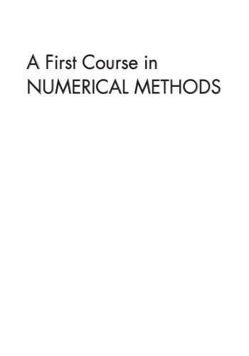 دانلود نسخه کامل کتاب A First Course in Numerical Methods
