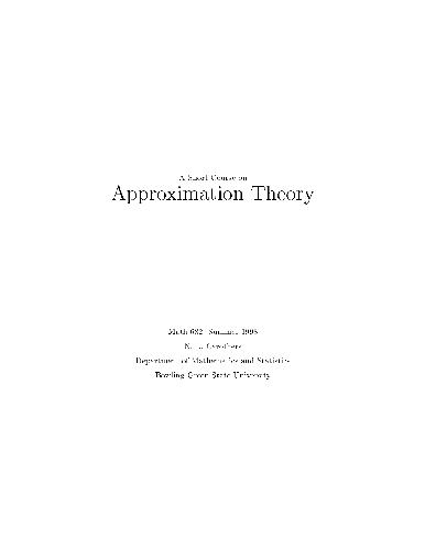 دانلود نسخه کامل کتاب A short course on approximation theory (Math682)