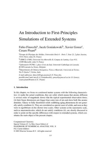 دانلود نسخه کامل کتاب Handbook of Numerical Methods. Computation Chemistry