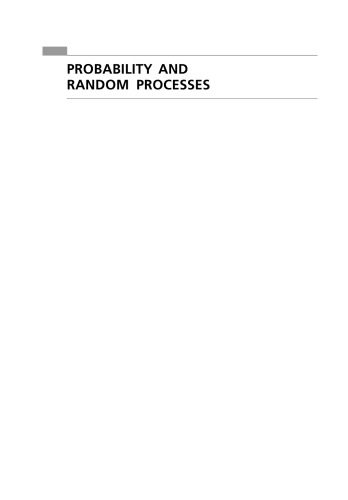 دانلود نسخه کامل کتاب Probability and random processes