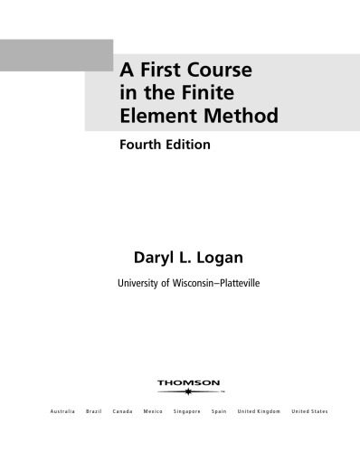 دانلود نسخه کامل کتاب A First Course in the Finite Element Method
