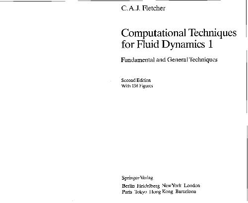دانلود نسخه کامل کتاب Computational Techniques For Fluid Dynamics