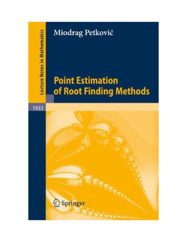 دانلود نسخه کامل کتاب Point Estimation of Root Finding Methods