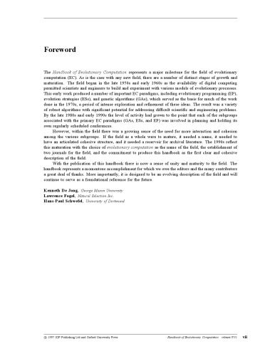 دانلود نسخه کامل کتاب Handbook of Evolutionary Computation (Computational Intelligence Library)