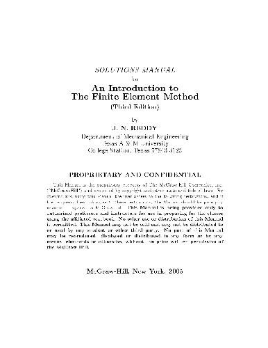 دانلود نسخه کامل کتاب Solution manual for Introduction to finite element analysis