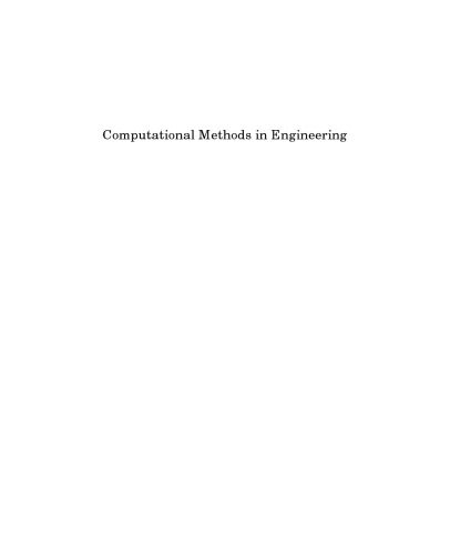 دانلود نسخه کامل کتاب Computational Methods in Engineering
