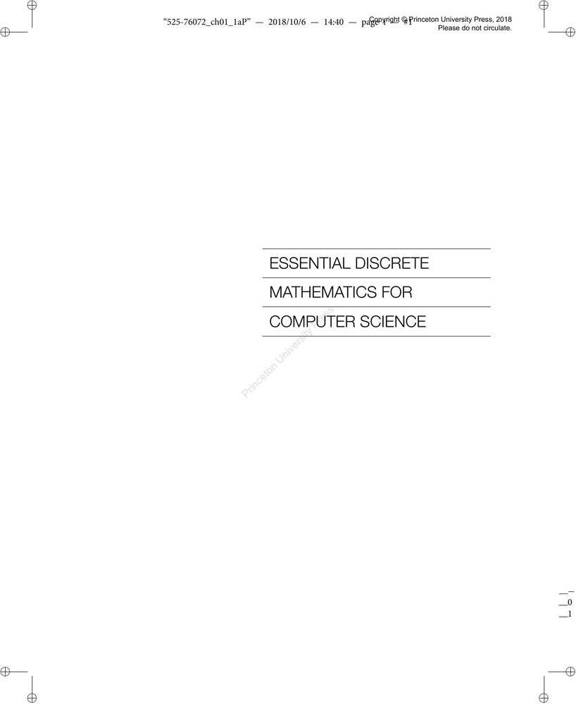 دانلود نسخه کامل کتاب Essential Discrete Mathematics For Computer Science