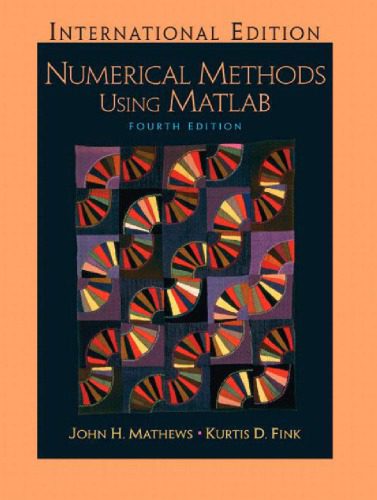دانلود نسخه کامل کتاب Numerical methods using MATLAB