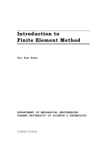 دانلود نسخه کامل کتاب Introduction to Finite Element Method
