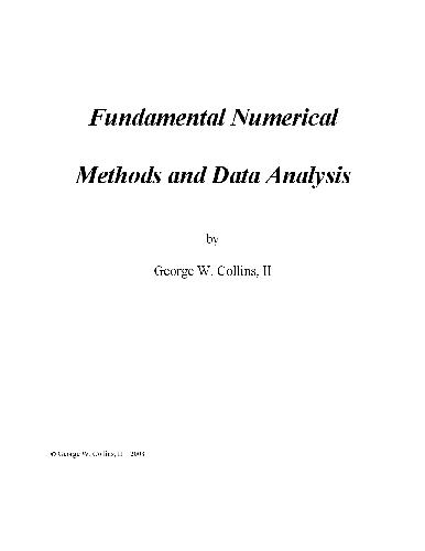 دانلود نسخه کامل کتاب Fundamental Numerical Methods and Data Analysis