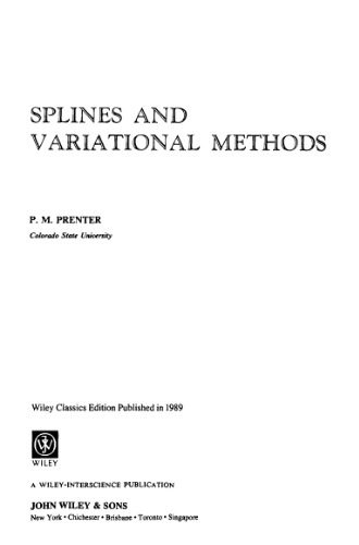 دانلود نسخه کامل کتاب Splines and variational methods
