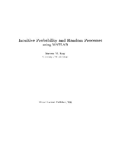 دانلود نسخه کامل کتاب Intuitive Probability and Random Processes using Matlab