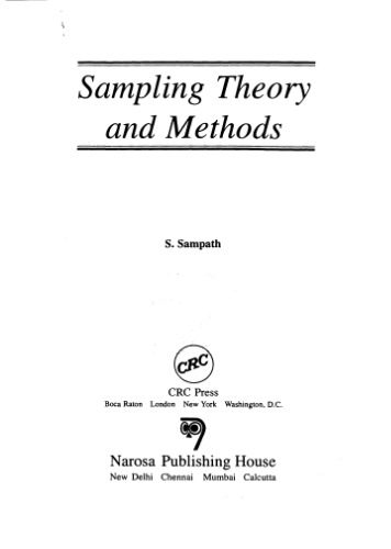 دانلود نسخه کامل کتاب Sampling theory and methods
