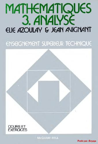 دانلود نسخه کامل کتاب Analyse: cours et exercices