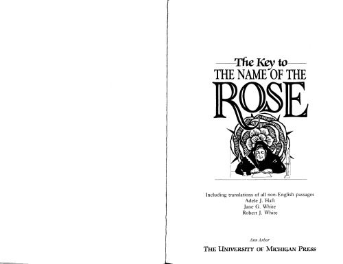 دانلود نسخه کامل کتاب The Key to The Name of the Rose: Including Translations of All Non-English Passages (Ann Arbor Paperbacks)