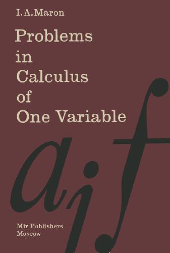 دانلود نسخه کامل کتاب Problems in calculus of one variable