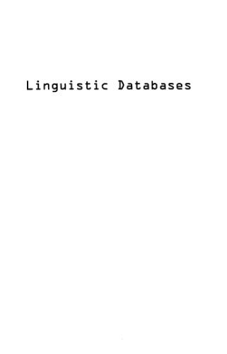 دانلود نسخه کامل کتاب Linguistic databases