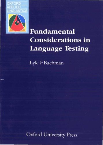 دانلود نسخه کامل کتاب Fundamental Considerations in Language Testing