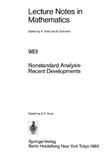 دانلود نسخه کامل کتاب Nonstandard Analysis-Recent Developments