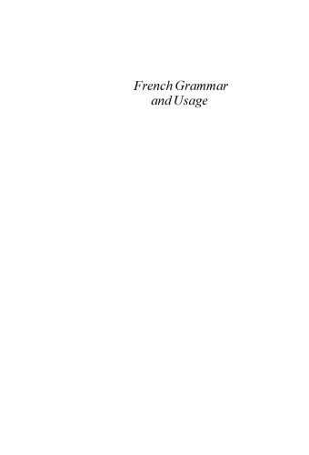 دانلود نسخه کامل کتاب French Grammar and Usage