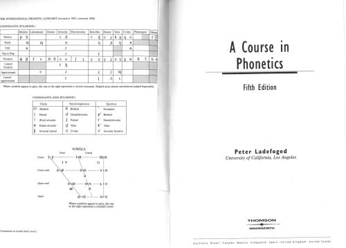 دانلود نسخه کامل کتاب A Course in Phonetics