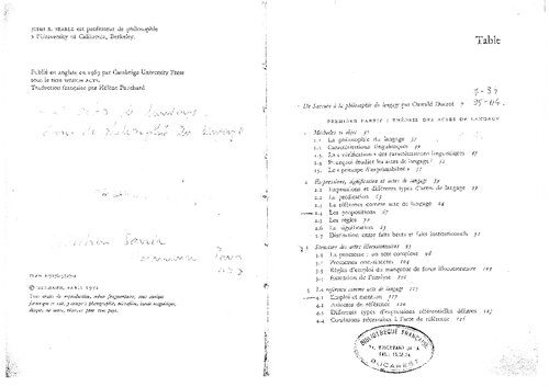 دانلود نسخه کامل کتاب Les actes du langage : Essai de philosophie du langage