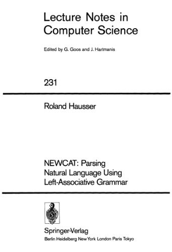 دانلود نسخه کامل کتاب NEWCAT: Parsing Natural Language Using Left-Associative Grammar