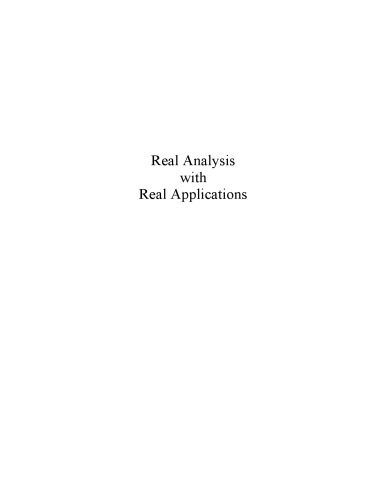 دانلود نسخه کامل کتاب Real Analysis with Real Applications