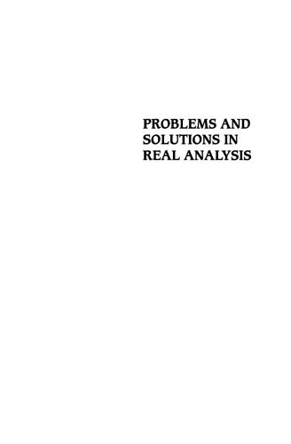 دانلود نسخه کامل کتاب Problems and Solutions in Real Analysis