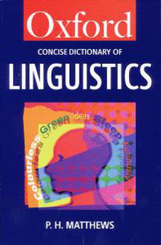 دانلود نسخه کامل کتاب The Concise Oxford Dictionary of Linguistics
