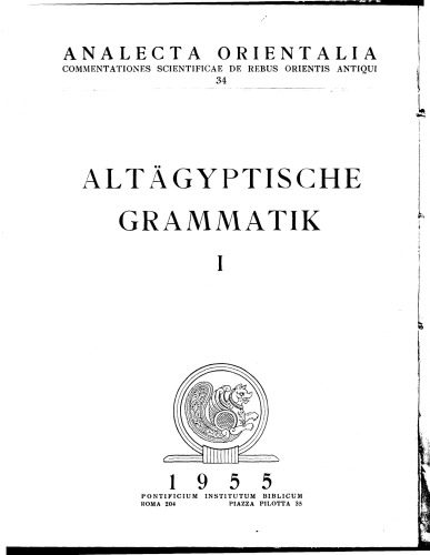 دانلود نسخه کامل کتاب Altägyptische Grammatik I
