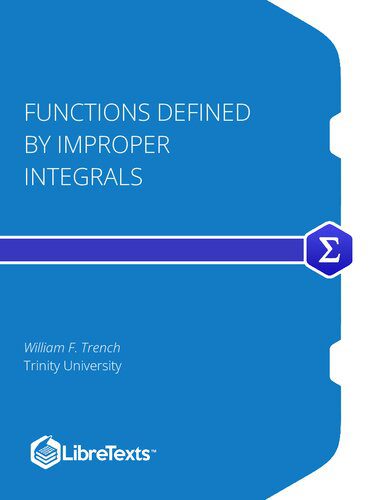 دانلود نسخه کامل کتاب Functions Defined by Improper Integrals