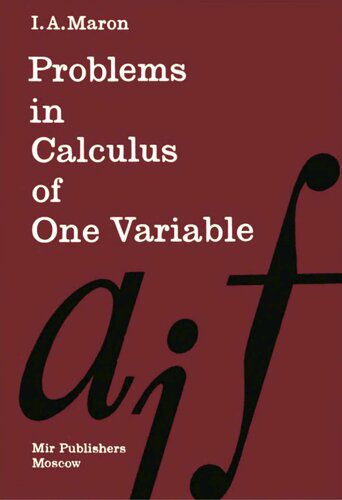 دانلود نسخه کامل کتاب Problems in Calculus of One Variable