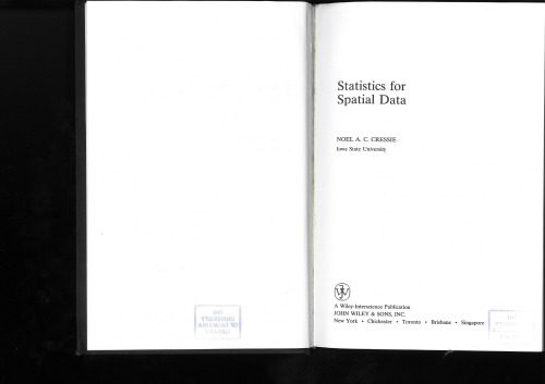 دانلود نسخه کامل کتاب Statistics for Spatial Data