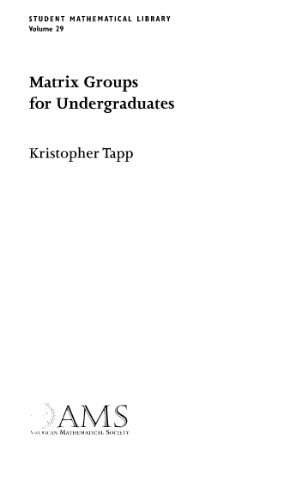 دانلود نسخه کامل کتاب Matrix Groups for Undergraduates