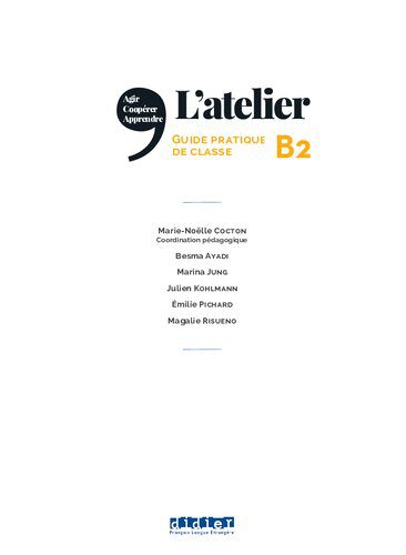 دانلود نسخه کامل کتاب L’atelier – Méthode de Français – B2: guide pratique de classe