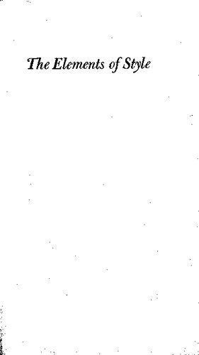 دانلود نسخه کامل کتاب The Elements of Style