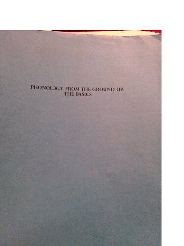 دانلود نسخه کامل کتاب Phonology from the ground up: The basics