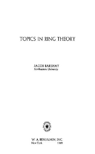 دانلود نسخه کامل کتاب Topics in ring theory