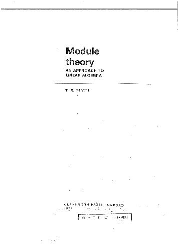دانلود نسخه کامل کتاب Module theory: an approach to linear algebra