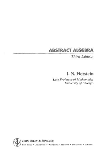 دانلود نسخه کامل کتاب Abstract Algebra