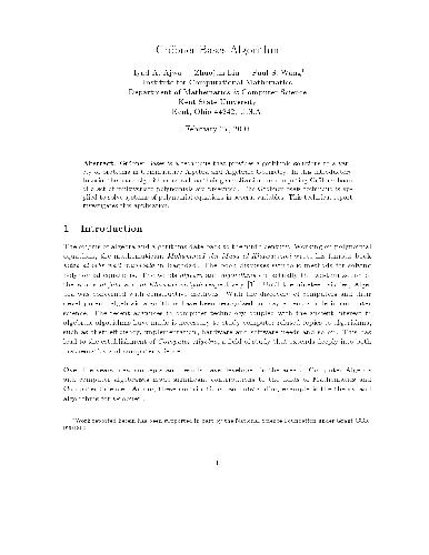 دانلود نسخه کامل کتاب Groebner bases algorithm: an introduction